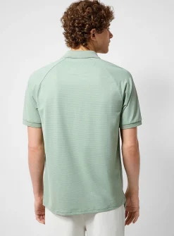 Hatched-texture breathable golf polo
