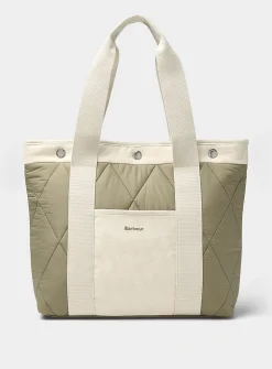 Healy check and corduroy quilted tote bag