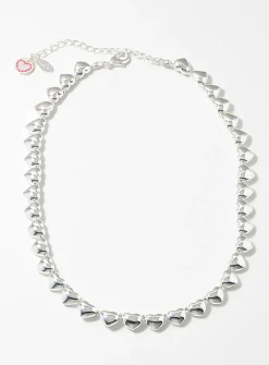 Heart silver necklace