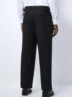Heathered pleated pant