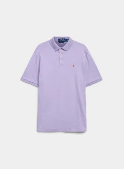 Heather lavender jersey polo