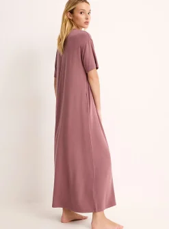 Heavy drape long loose nightgown