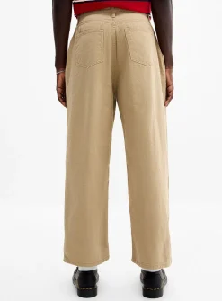 Heavy twill pleated pant