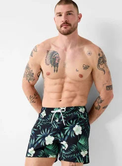 Hibiscus forest swim trunk