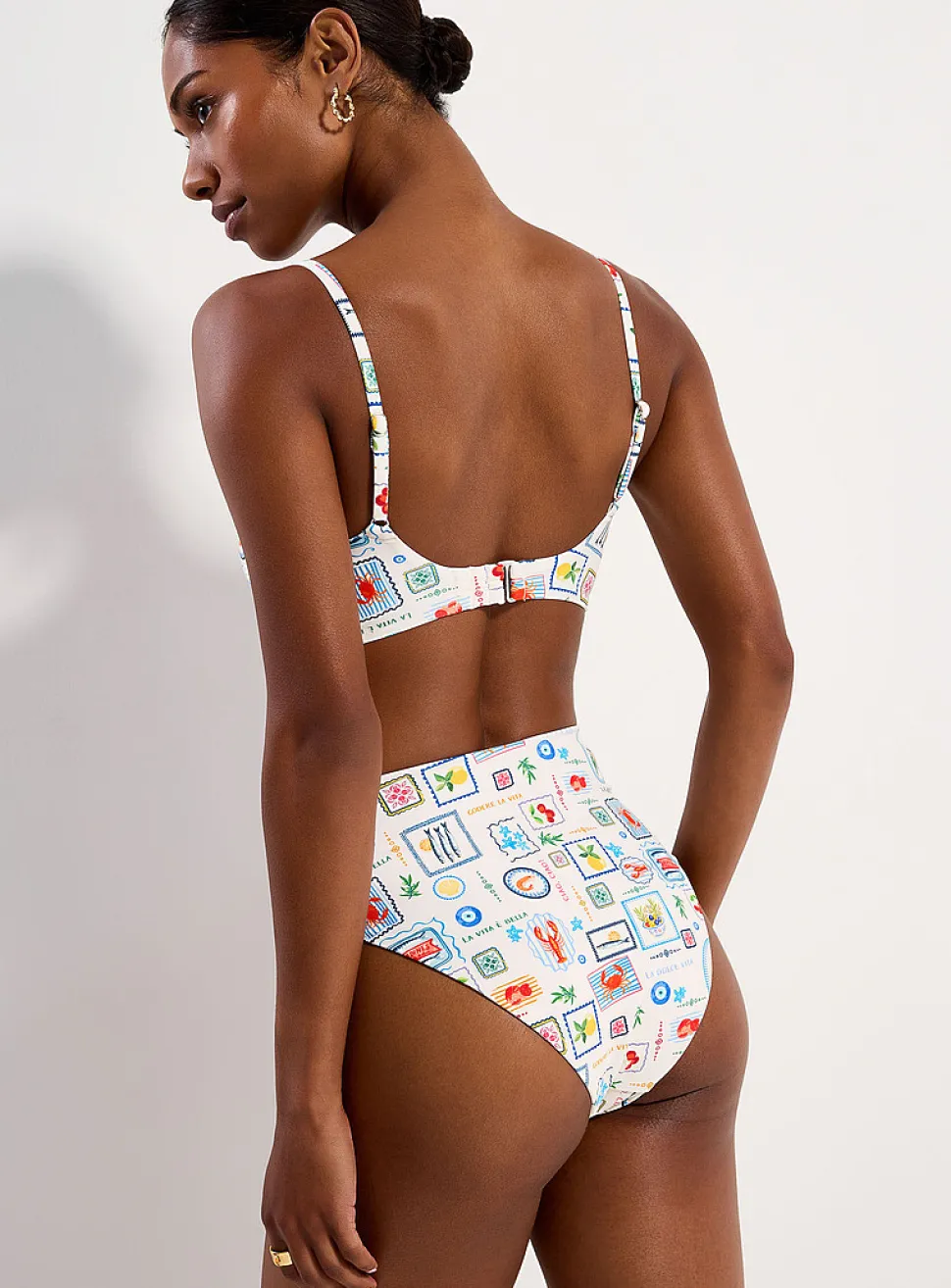 High-rise bikini bottom