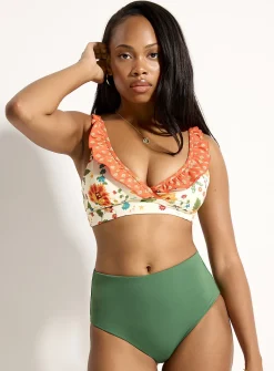High-rise bikini bottom