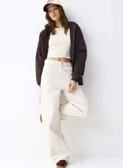 High-rise wide-leg jean