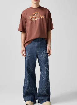 Holey suns loose chambray pant