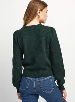 Honeycomb textured sweater