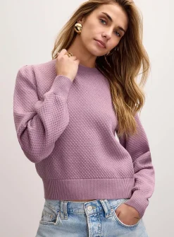 Honeycomb textured sweater