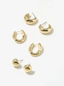 Hoop-and-ball earrings