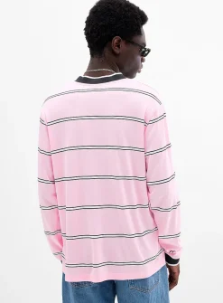 Horizontal-stripe sports jersey