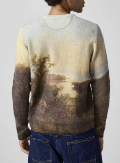 Hudson River Scene wool and cashmere sweater