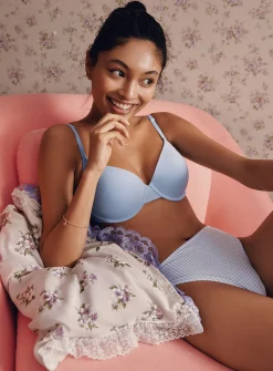 Hydra ribbed plunge bra