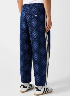 Ikat pointelle stripes track pant