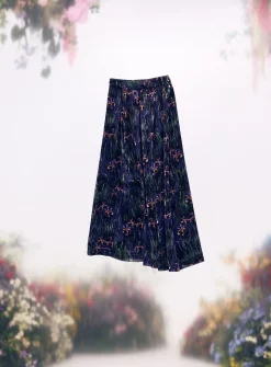 Impressionist irises chiffon skirt