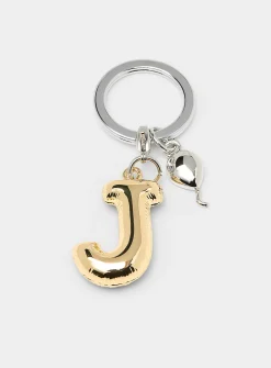 Inflatable letter charm key ring