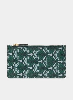 Iphis emerald zipped card holder