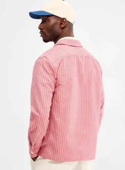 Jacquard mini-check overshirt