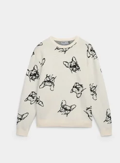 Jacquard pattern sweater