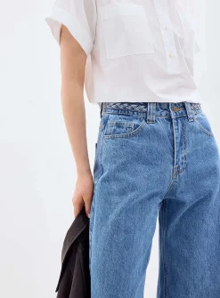Jaden braided-waist jean
