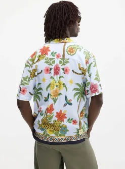 Jaguar tapestry camp shirt