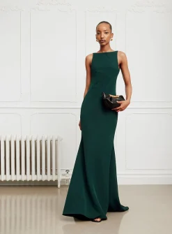 Janet open-back maxi mermaid dress