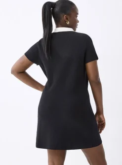 Jewel-button knit dress