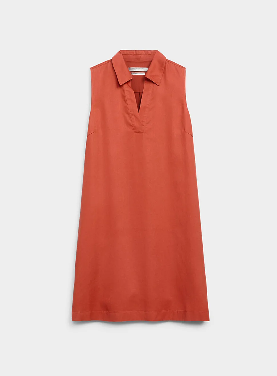 Johnny collar lyocell dress