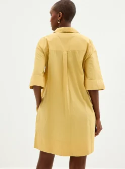 Johnny collar poplin dress