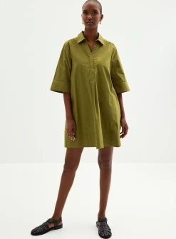 Johnny collar poplin dress