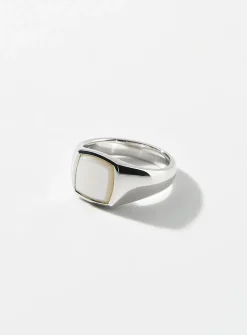 Kay mother-of-pearl signet ring