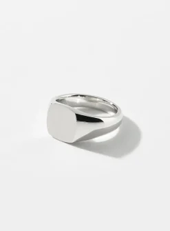 Kay satin-finish signet ring