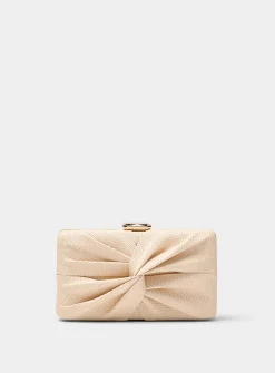 Knotted pleated minaudière