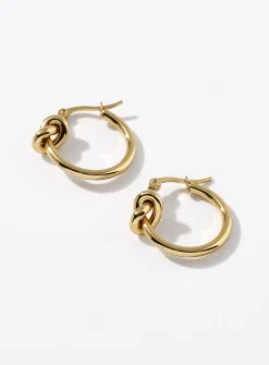 Knotted ring earrings
