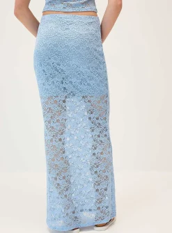 Lace maxi skirt
