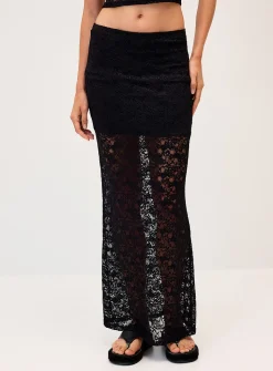 Lace maxi skirt