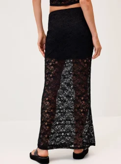 Lace maxi skirt