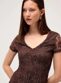 Lace V-neck minidress