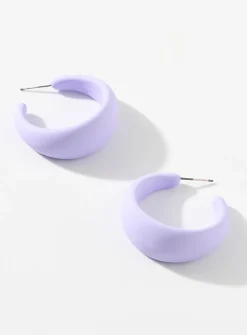 Large coloured acrylic hoops