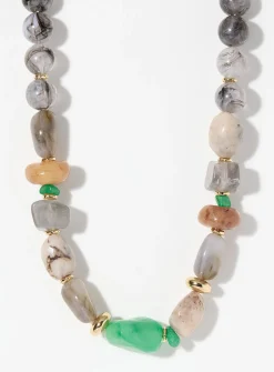 Large colourful stone necklace