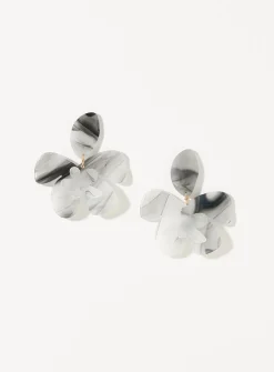 Large double-flower earrings