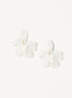 Large double-flower earrings