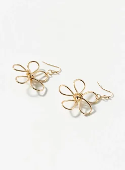 Large floral silhouette earrings
