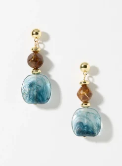 Large gemstone earrings