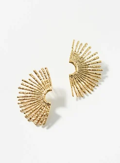 Large half-sun earrings
