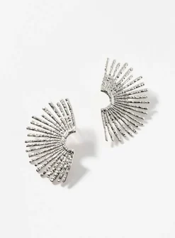 Large half-sun earrings