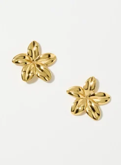 Large hibiscus earrings