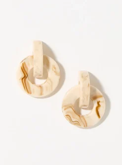 Large interlaced hoop earrings