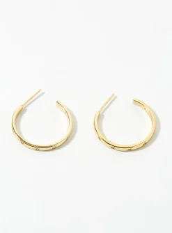 Large shimmery star hoops